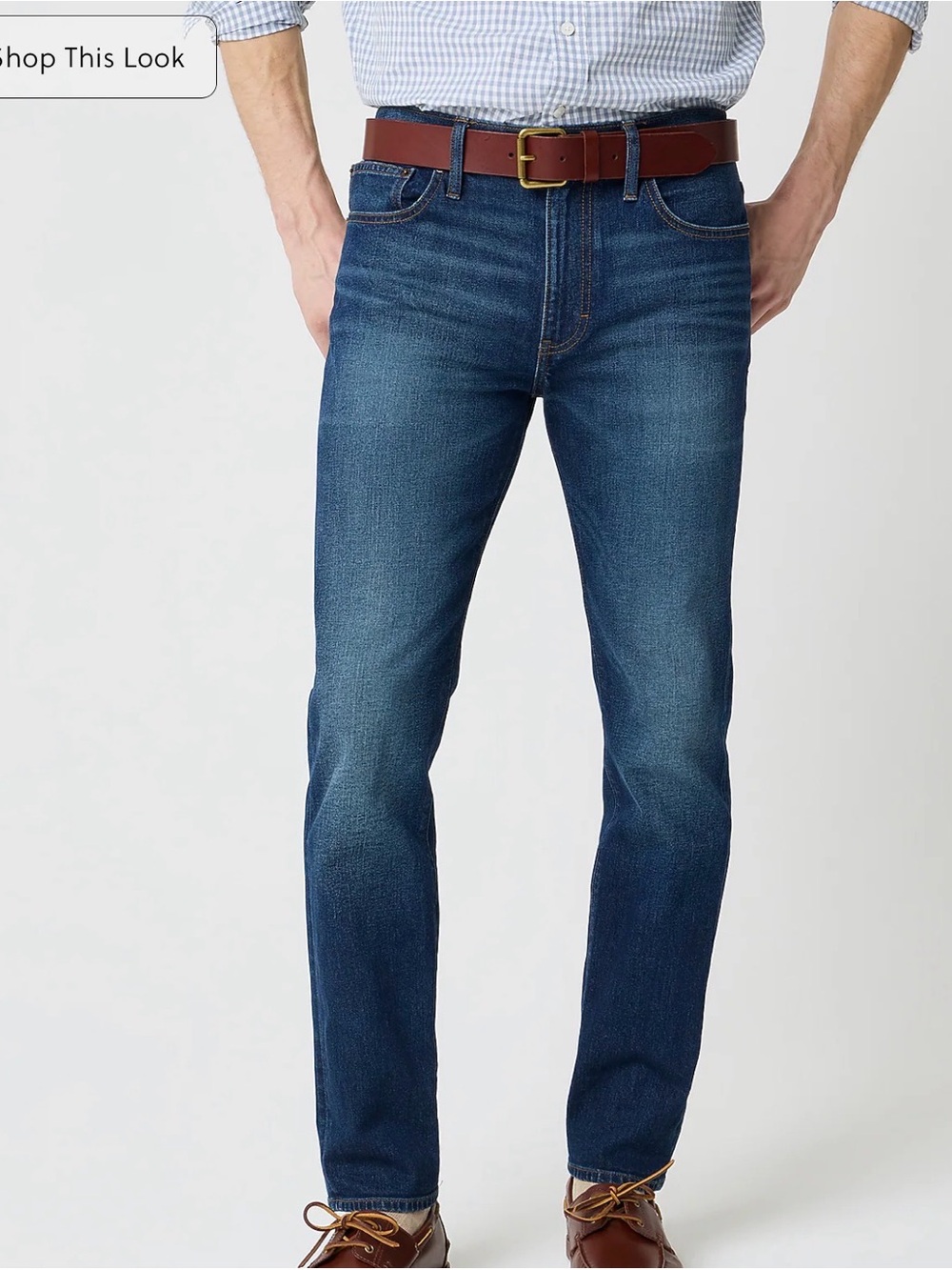 J.Crew Men’s Straight-fit jean in signature flex Dark Wash Size 33x32